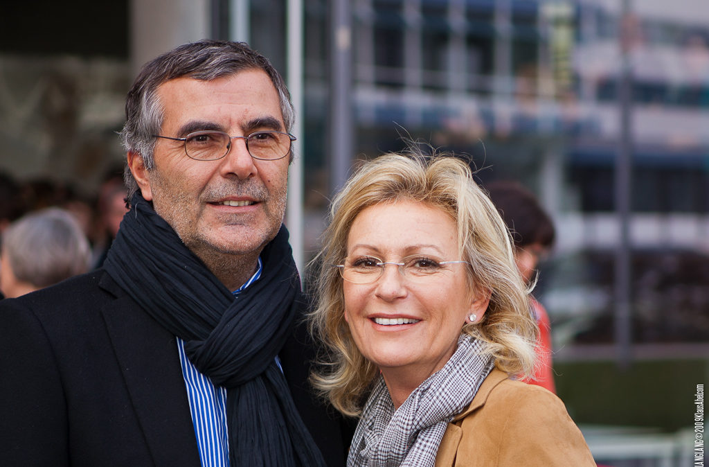 Actor: Sabine Christiansen und Norbert Medus, Location: On Location Offenburg Germany, Title: LangLa